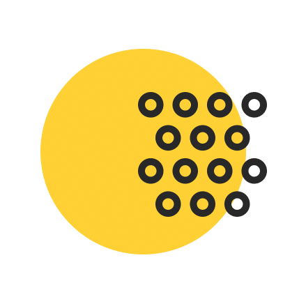 Decorative yellow circle